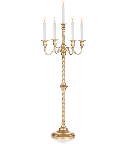 Amazon.com: Zestico Vintage Gold 1 Arm Metal Candelabra, 1-Candle